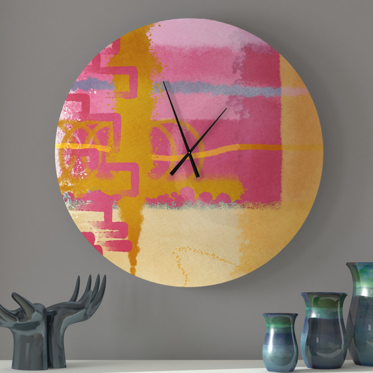 Latitude Run® Perky Abstract Metal Wall Clock Wayfair